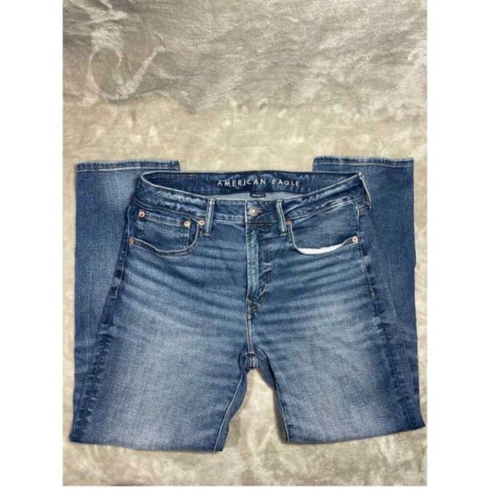 American Eagle Jeans Athletic Straight Men's Size 31x30 Airlfex Denim Blue